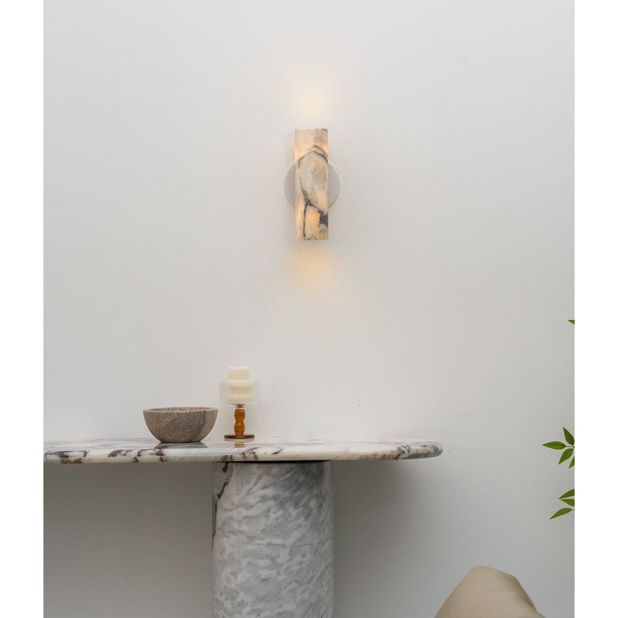 Tubular Marble Wall Lamp