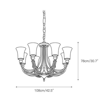 Tuileries Glass Chandelier – detail 5 — Dimension drawings 3