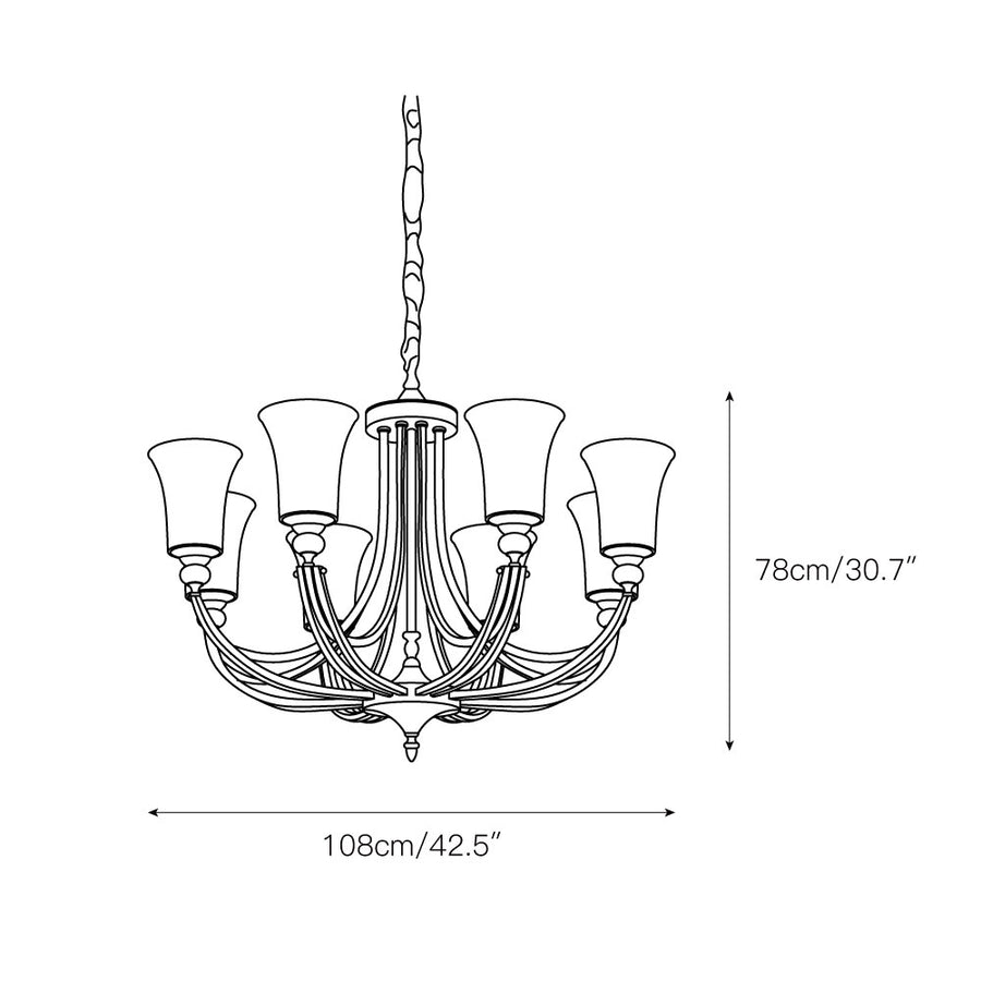 Tuileries Glass Chandelier – detail 5 — Dimension drawings 3