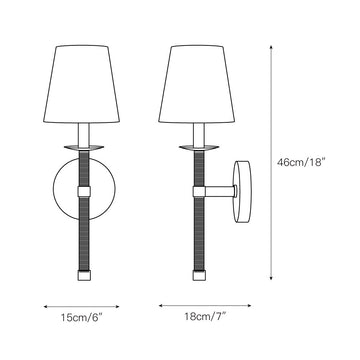 Tulum Wall Lamp – detail 3 — Dimension drawings 1