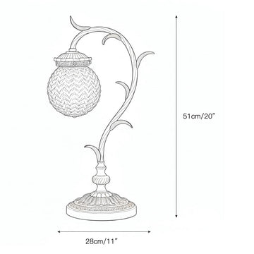 Turco Table Lamp – detail 3 — Dimension drawings 1