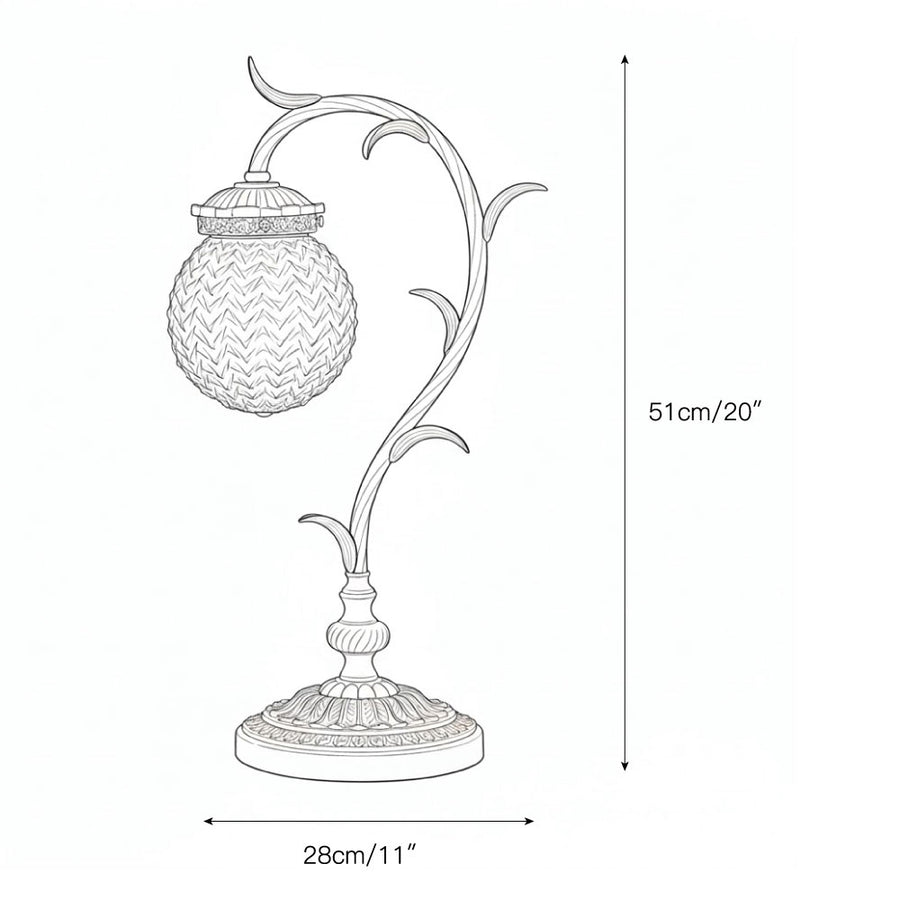 Turco Table Lamp – detail 3 — Dimension drawings 1