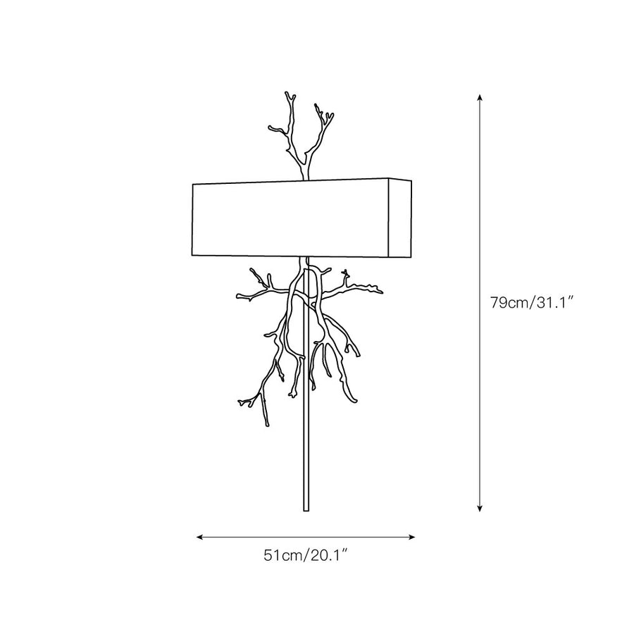 Twig Wall Lamp – detail 3 — Dimension drawings 1