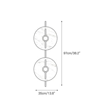 Twin Disc Marble Wall Lamp – detail 4 — Dimension drawings 2