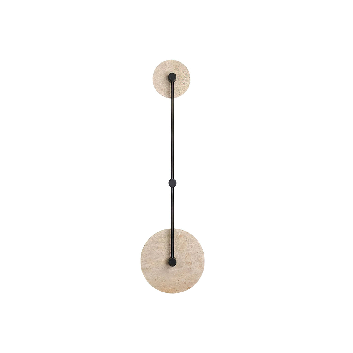 Twin Disc Travertine Wall Lamp