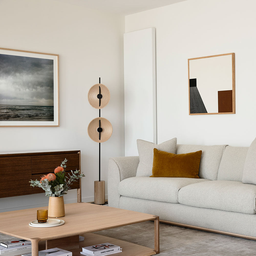 Twin Disc Wood Floor Lamp – detail 5