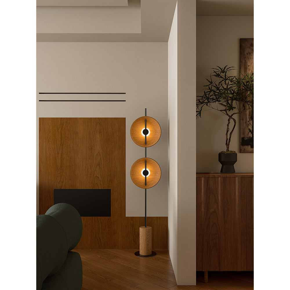 Twin Disc Wood Floor Lamp – detail 14