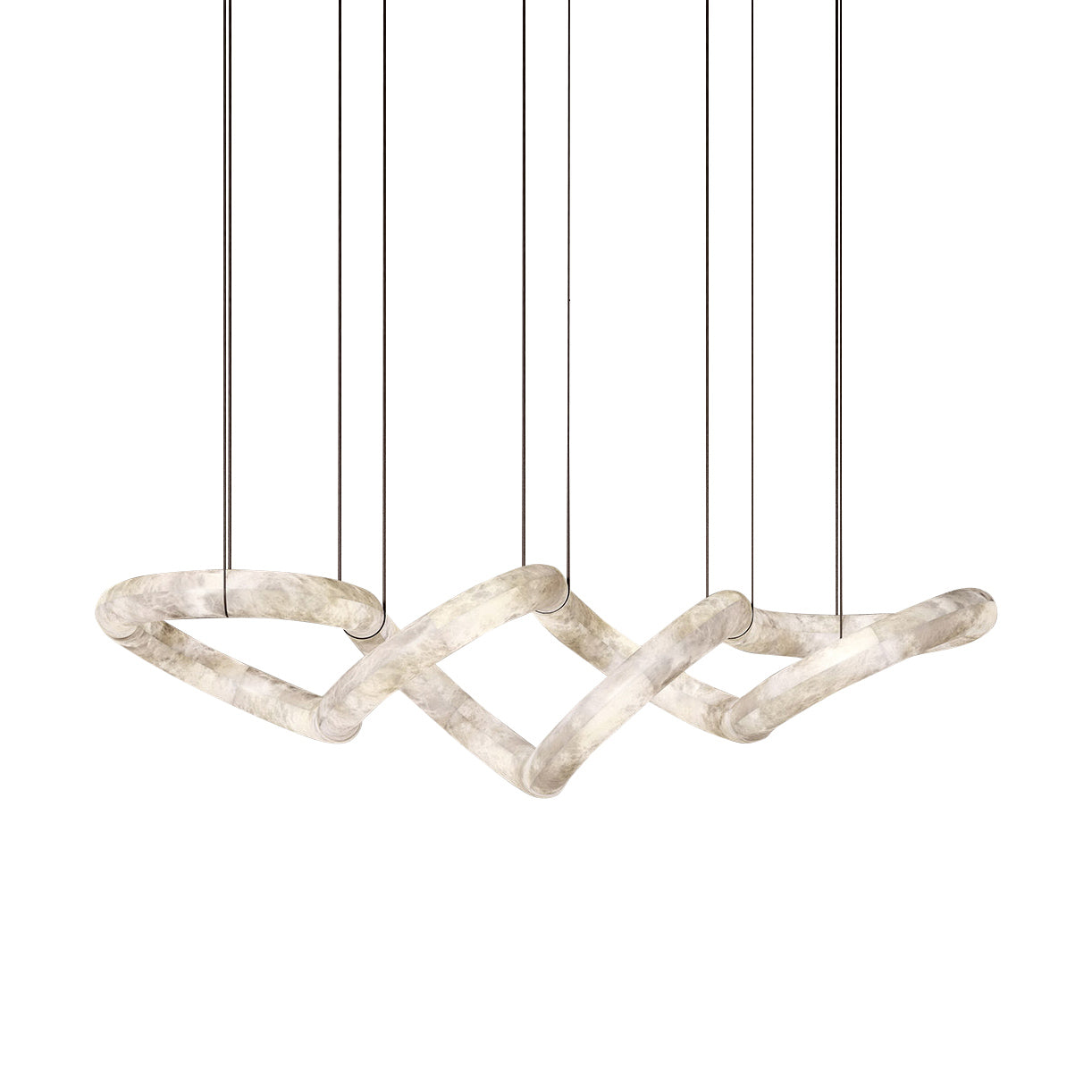 Twisted Ring Alabaster Chandelier