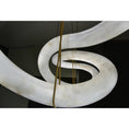 Load image into Gallery viewer, Twisted Ring Alabaster Chandelier
