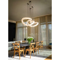 Load image into Gallery viewer, Twisted Ring Alabaster Chandelier
