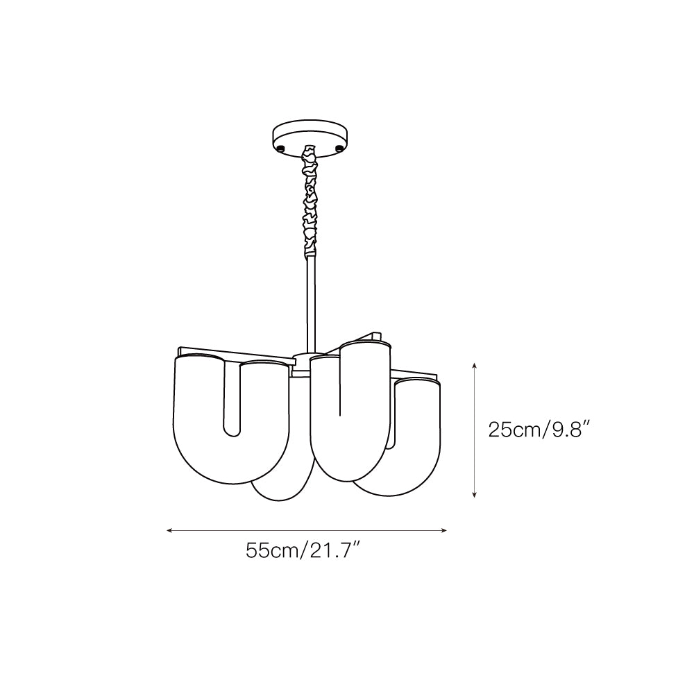 Lustre en forme de U