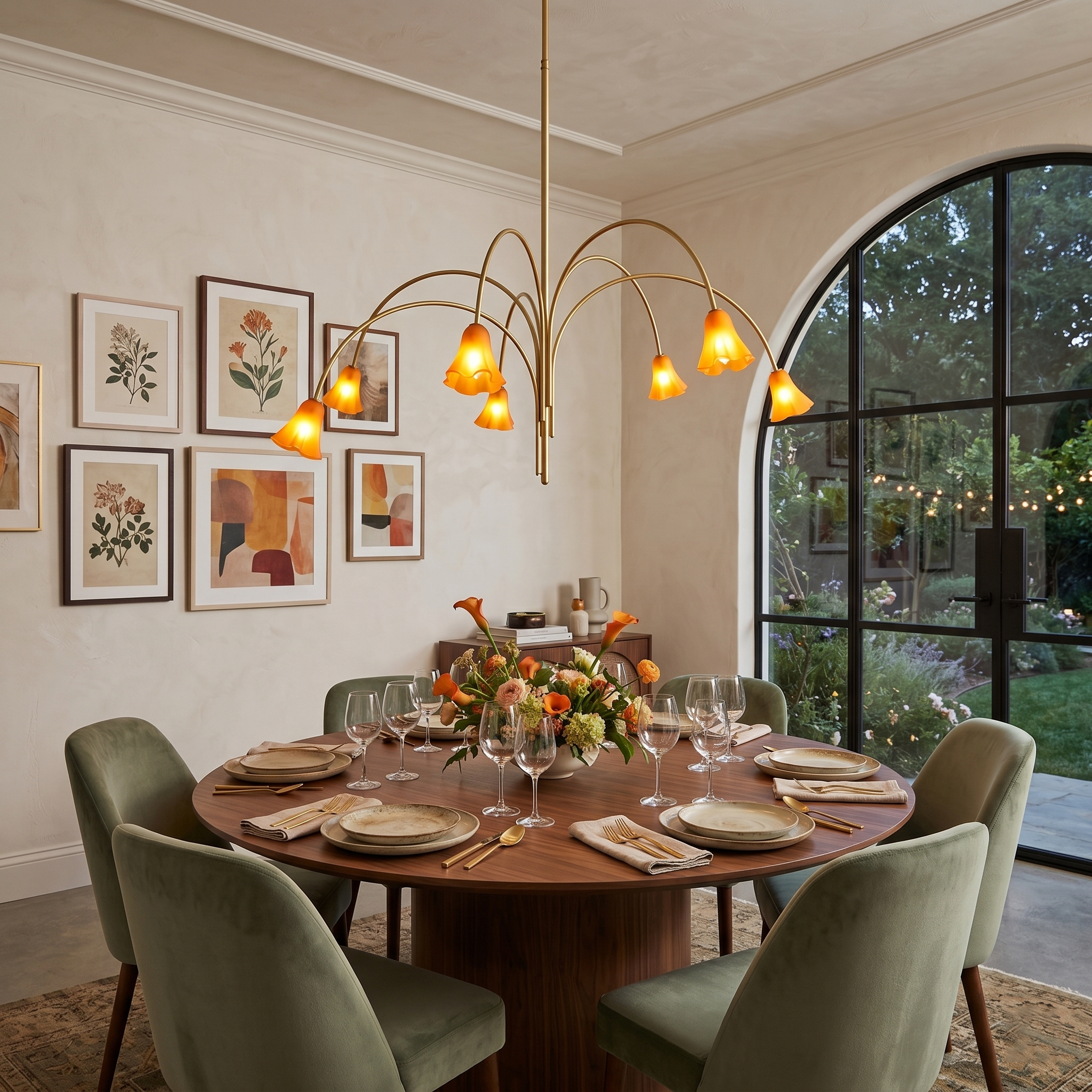 Flora Glass Chandelier
