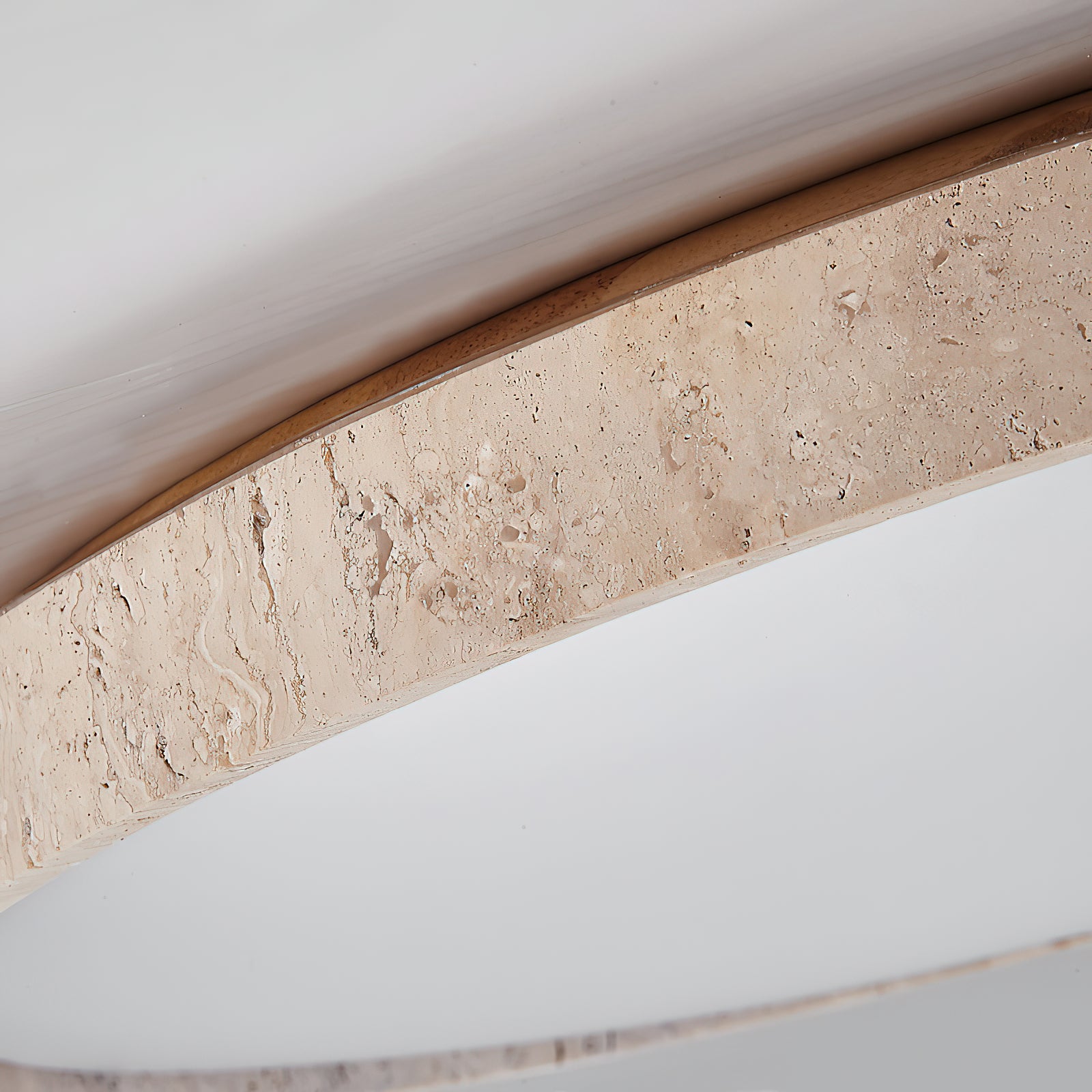 Ultra-thin Round Travertine Ceiling Lamp