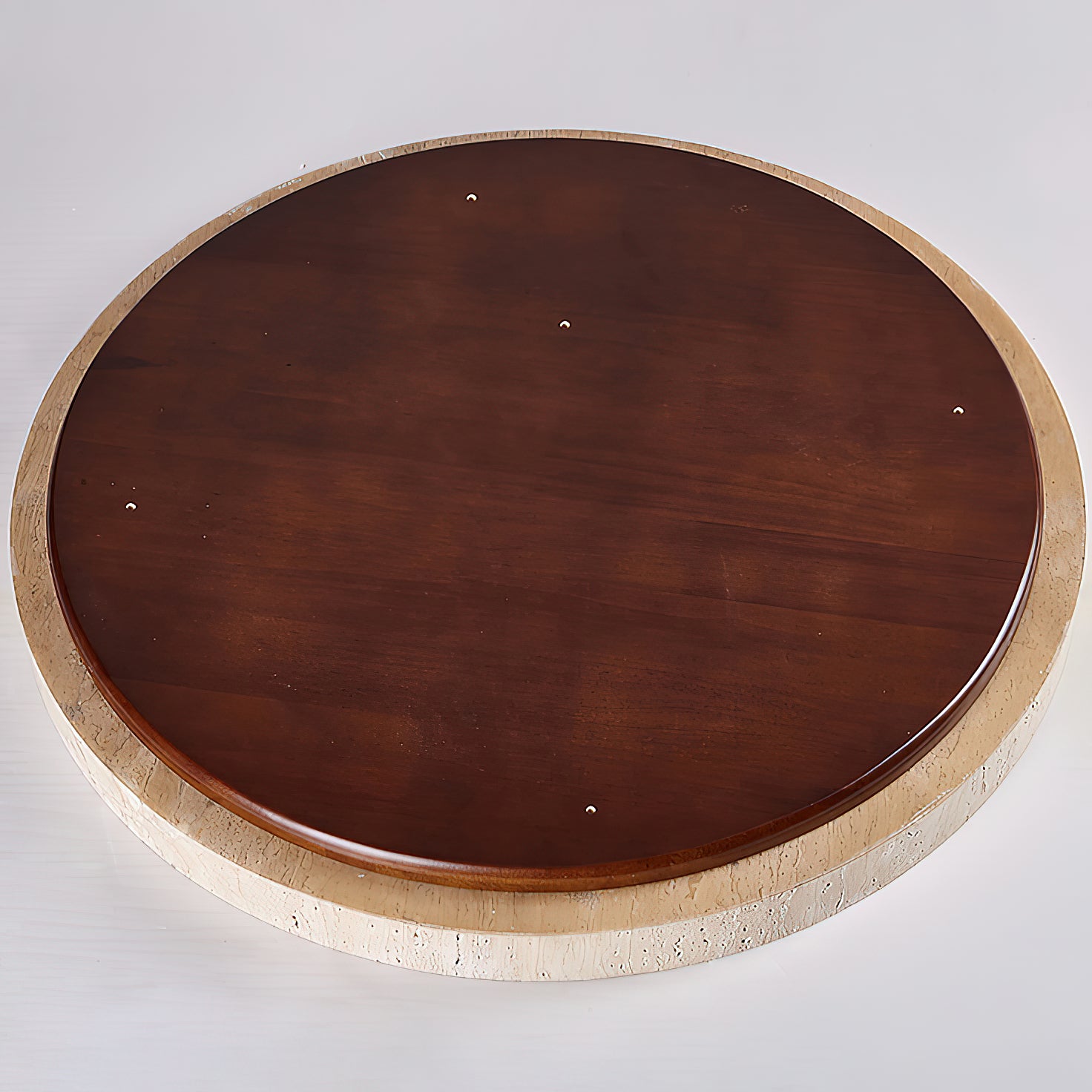 Ultra-thin Round Travertine Ceiling Lamp