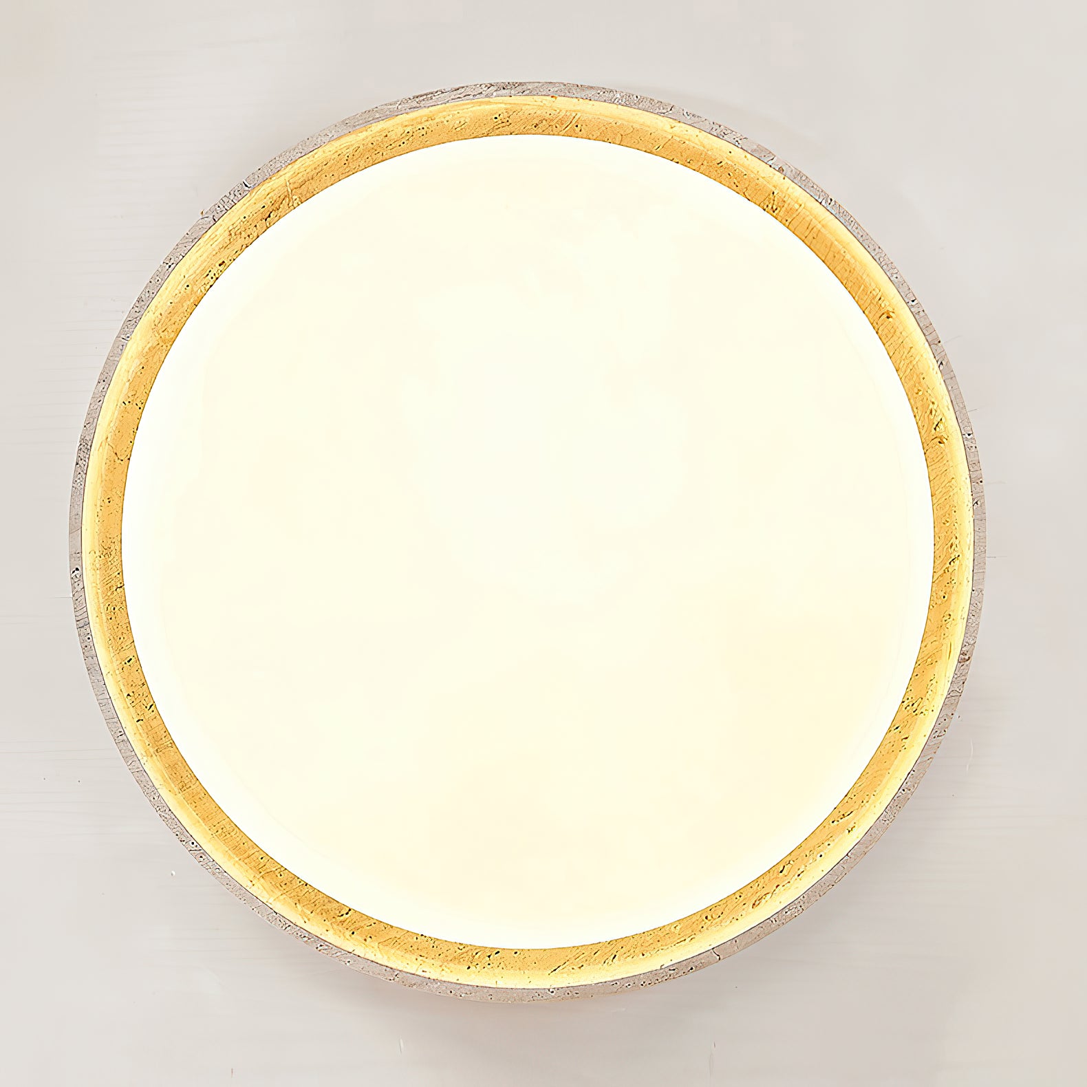 Ultra-thin Round Travertine Ceiling Lamp