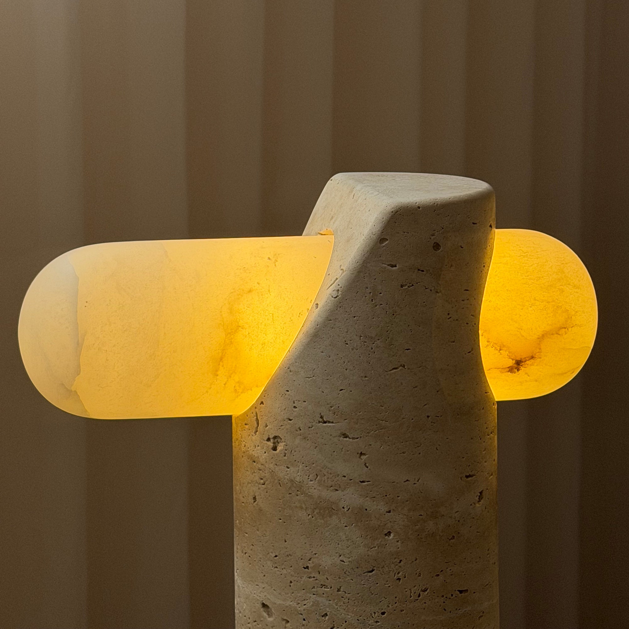 VIA Travertine Table Lamp