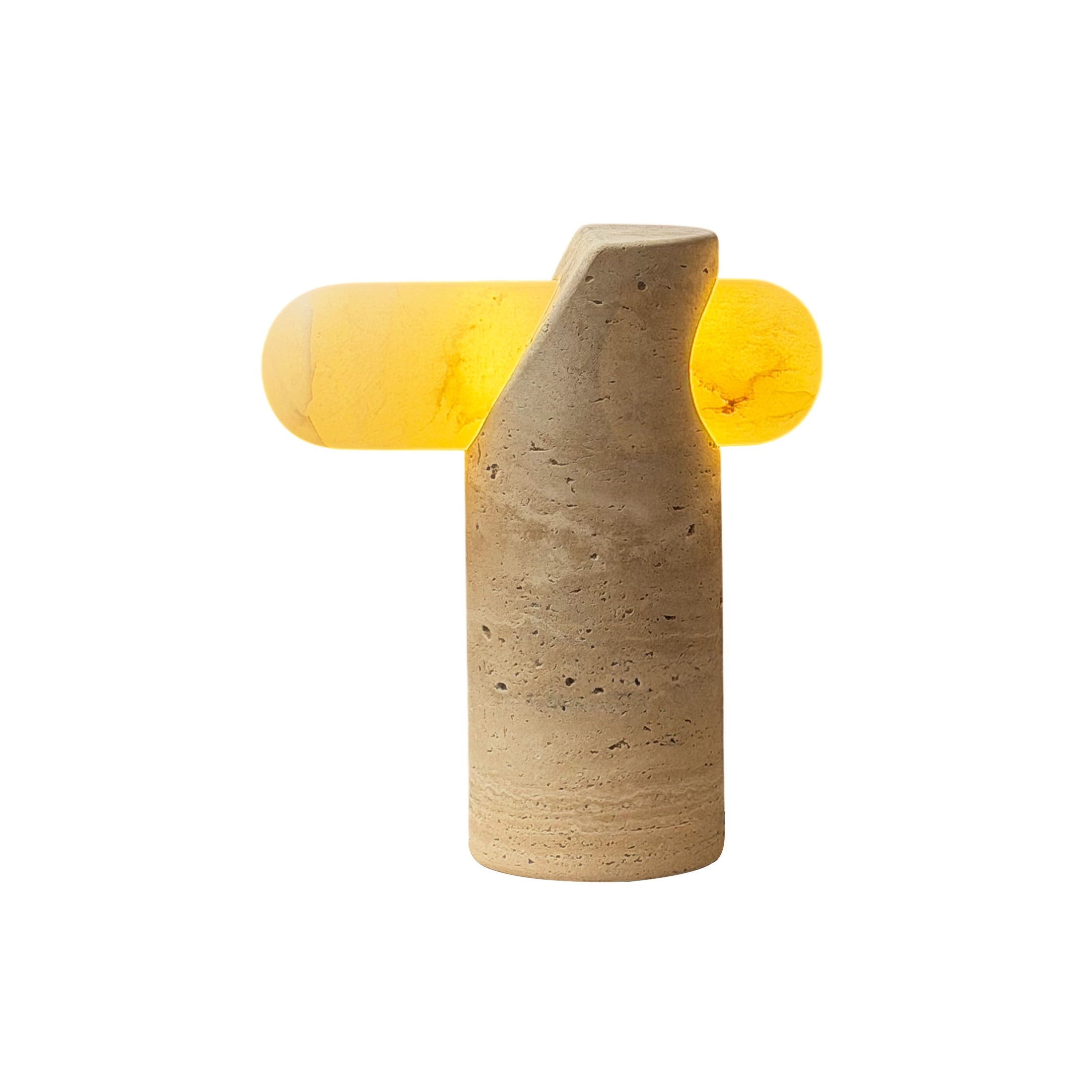 VIA Travertine Table Lamp