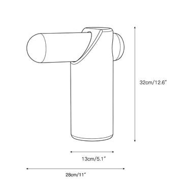 VIA Travertine Table Lamp – detail 3 — Dimension drawings 1