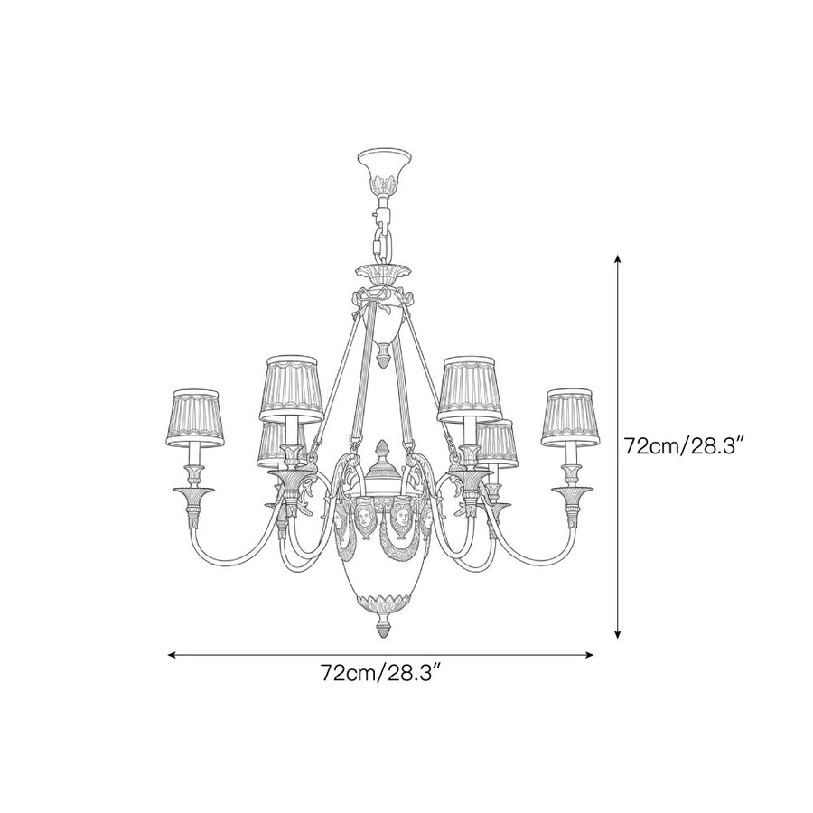 Valcerin Chandelier – detail 4 — Dimension drawings 2