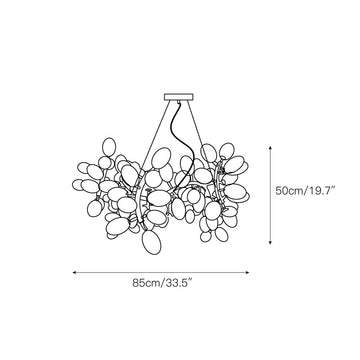 Grape Bunch Chandelier – detail 3 — Dimension drawings 1