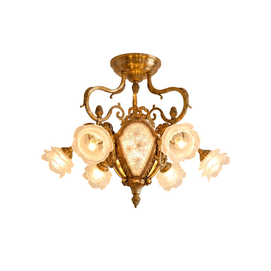 Gilded Age Medallion Semi-Flush Mount