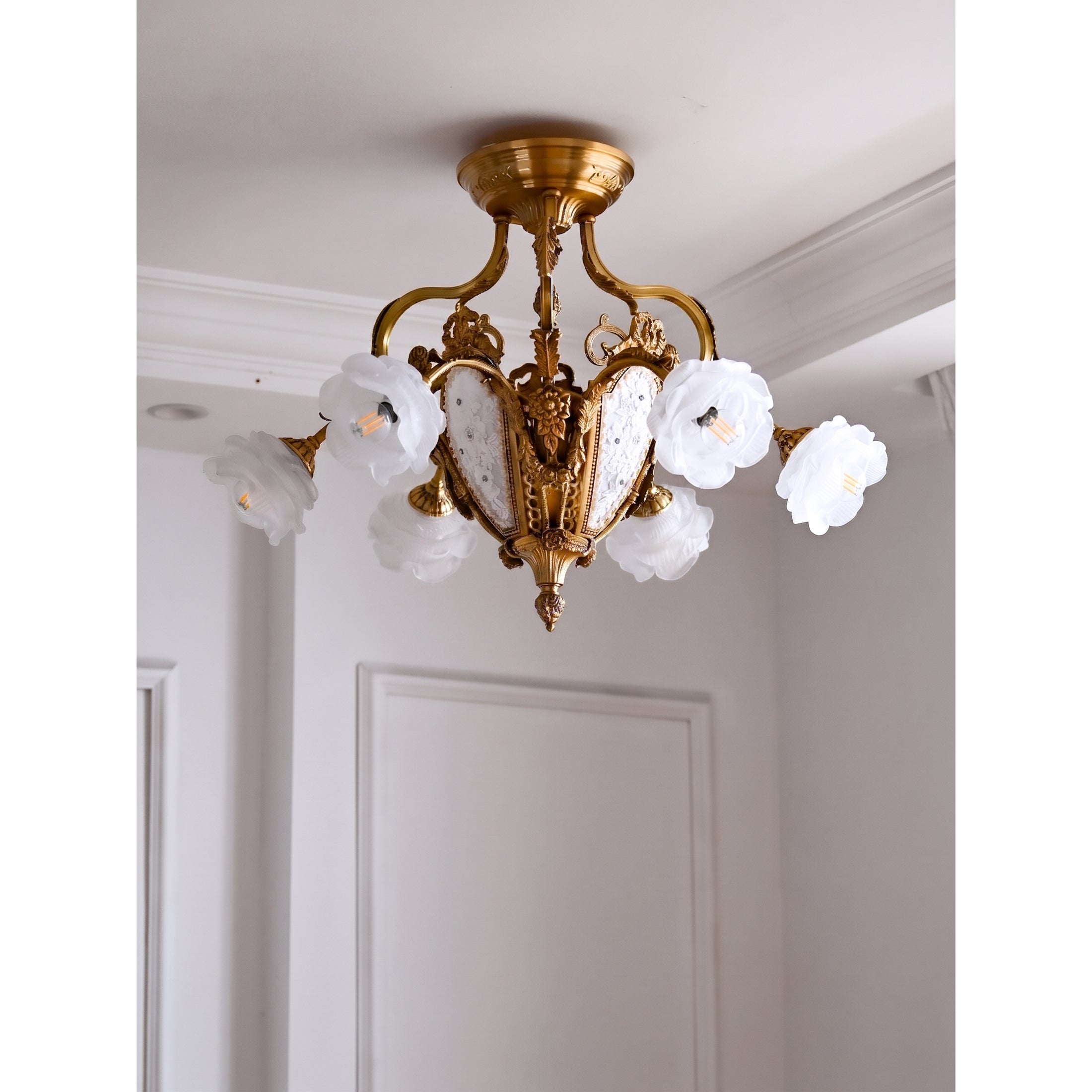 Gilded Age Medallion Semi-Flush Mount