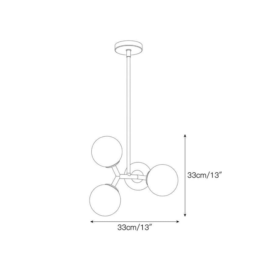 Veer Alabaster Pendelleuchte — Dimension drawings 1