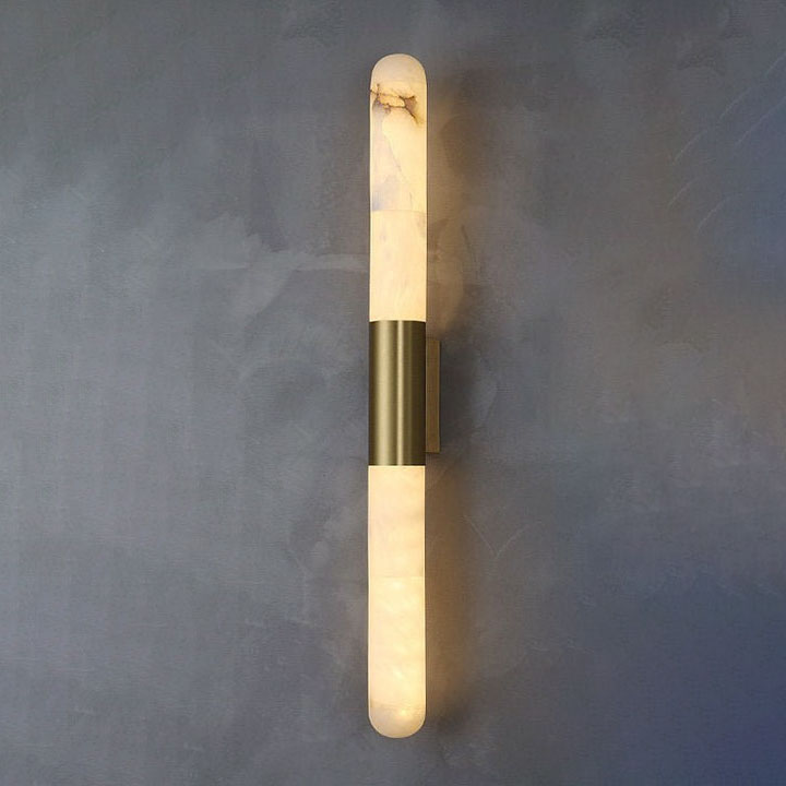 Velin Alabaster Tube Wall Sconce