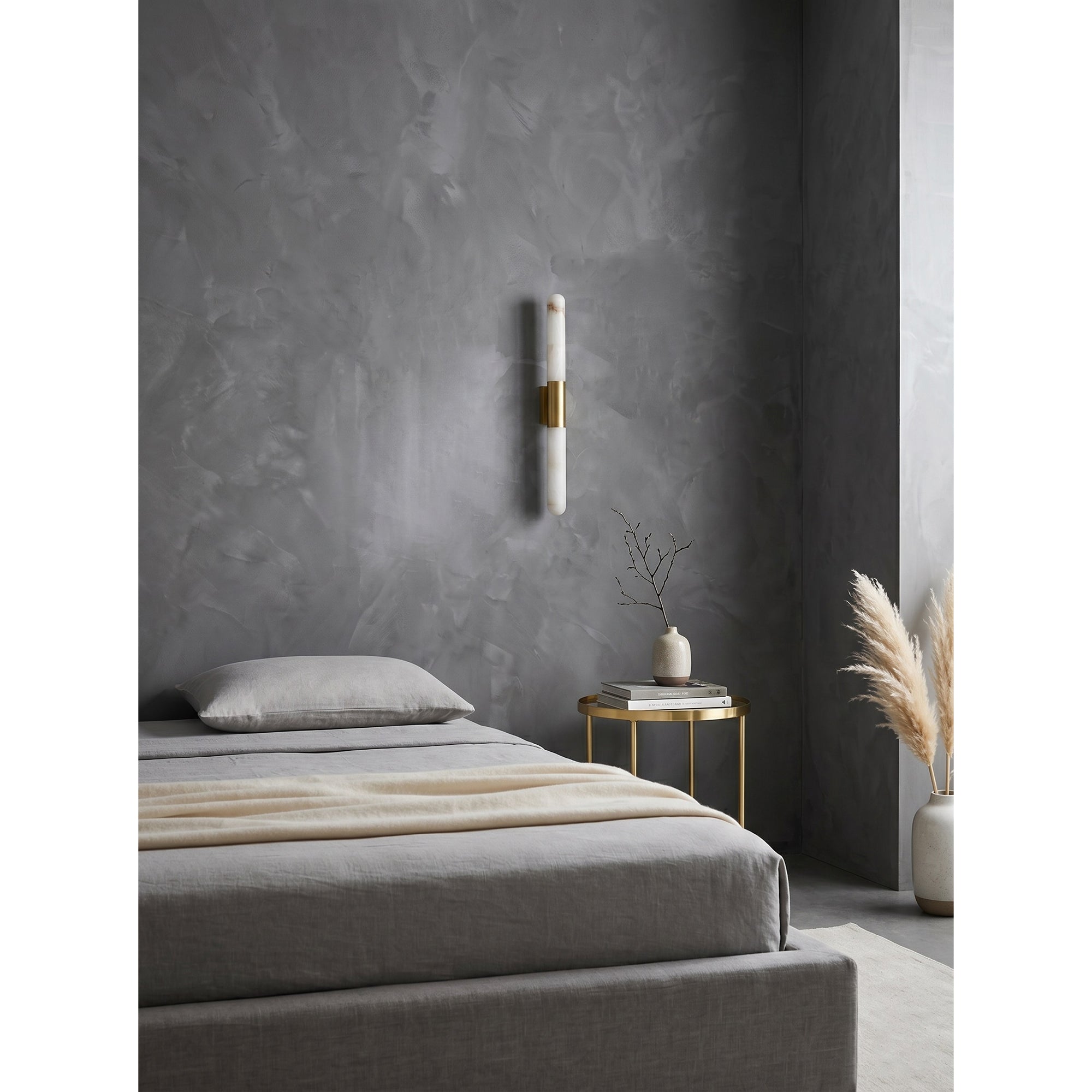 Velin Alabaster Tube Wall Sconce
