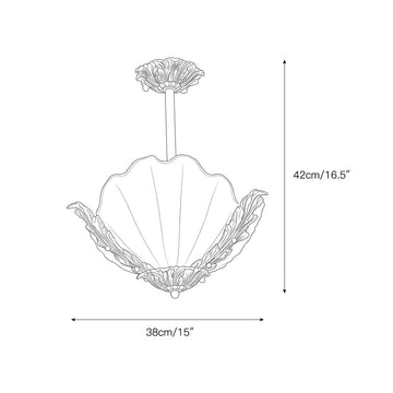 Velmira Shell Ceiling Lamp – detail 3 — Dimension drawings 1