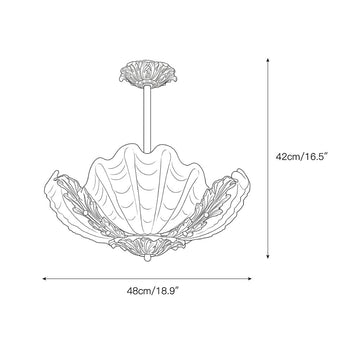 Velmira Shell Ceiling Lamp – detail 4 — Dimension drawings 2