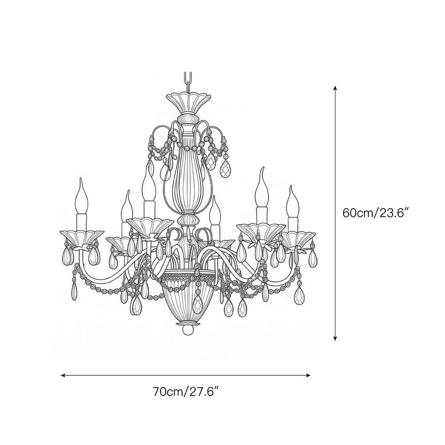 Venatici Crystal Chandelier – detail 3 — Dimension drawings 1