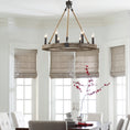 Load image into Gallery viewer, Venezia Wood Wheel Chandelier
