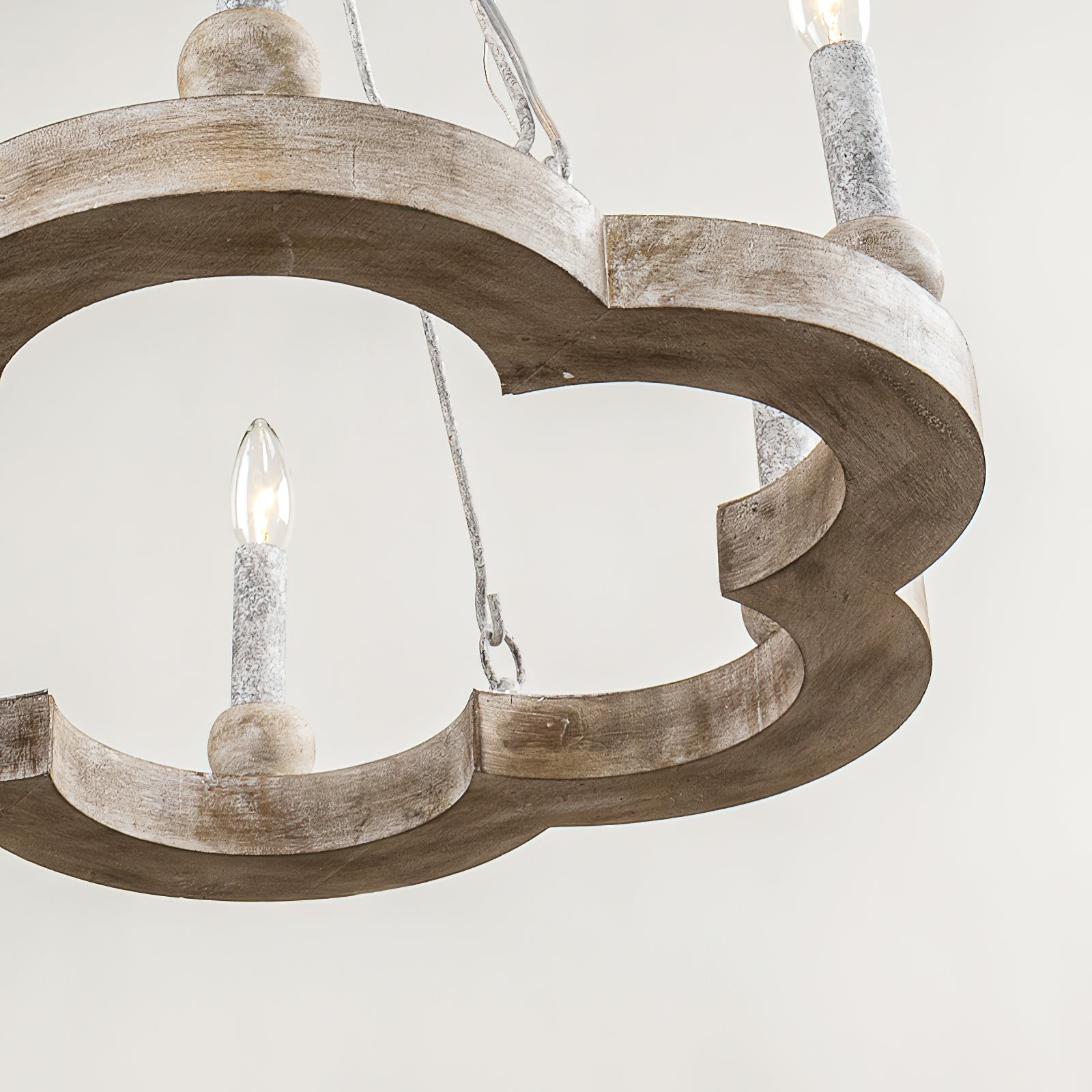 Venezia Wood Wheel Chandelier