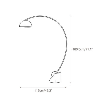 Venus Marble FLoor Lamp – detail 3 — Dimension drawings 1