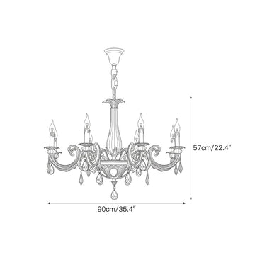 Verona Chandelier – detail 4 — Dimension drawings 2