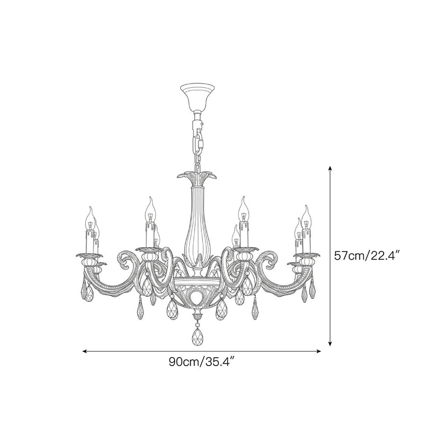 Verona Chandelier – detail 4 — Dimension drawings 2
