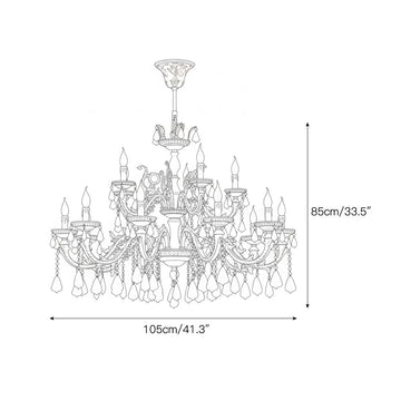 Versailles Crystal Chandelier – detail 5 — Dimension drawings 3