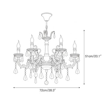 Versailles Crystal Chandelier – detail 3 — Dimension drawings 1