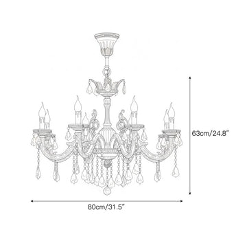 Versailles Crystal Chandelier – detail 4 — Dimension drawings 2
