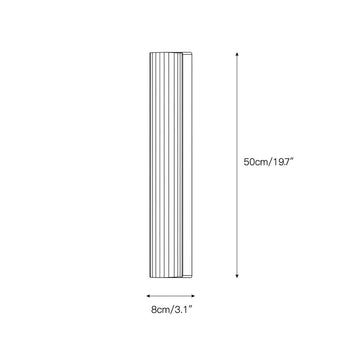 Vertical Alabaster Roller Wall Sconce – detail 3 — Dimension drawings 1