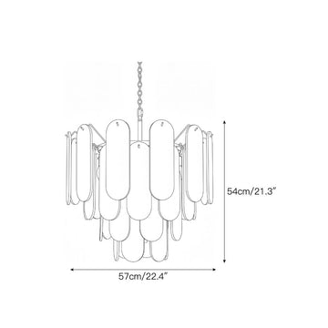 Vinci Alabaster Chandelier – detail 3 — Dimension drawings 1