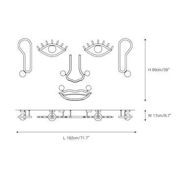 Visio Wall Lamp – detail 6 — Dimension drawings 1