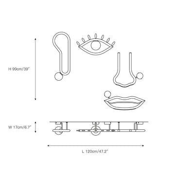 Visio Wall Lamp – detail 7 — Dimension drawings 2