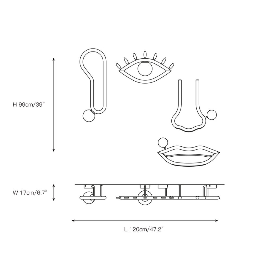 Visio Wall Lamp – detail 7 — Dimension drawings 2