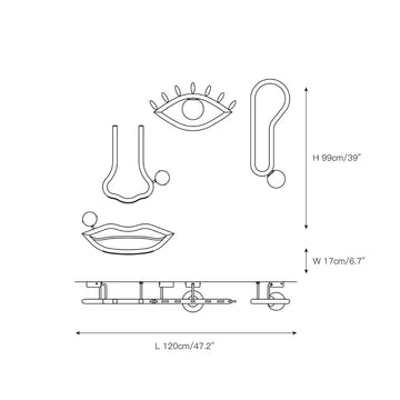 Visio Wall Lamp – detail 8 — Dimension drawings 3