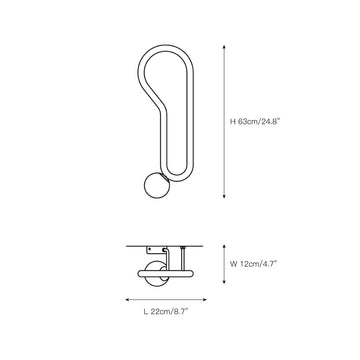 Visio Wall Lamp – detail 10 — Dimension drawings 5