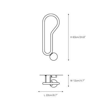 Visio Wall Lamp – detail 11 — Dimension drawings 6