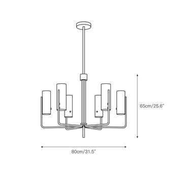Vivian Glass Chandelier – detail 3 — Dimension drawings 1