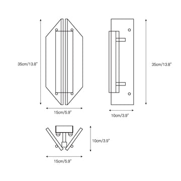 Vivien Stone Wall Lamp – detail 3 — Dimension drawings 1